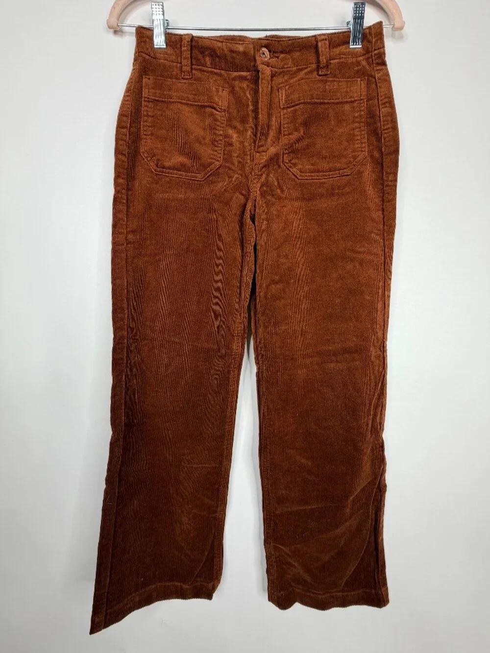 2/$30 NWT Sanctuary Patch Pocket Corduroy Pant Mid Rise Burnt Orange 25 #A3283
